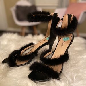 bebe fur heels
